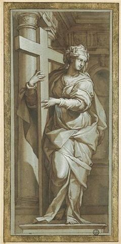 Sainte Hélène, debout, portant une croix, image 1/2