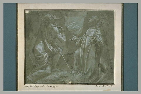 Saint Jean-Baptiste et saint Albert de Trapani, en prières, image 1/1