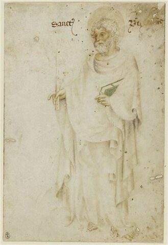 Saint Barthelemy, debout, tenant un couteau et un livre, image 1/2