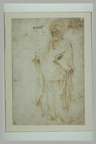 Saint Barthelemy, debout, tenant un couteau et un livre, image 2/2