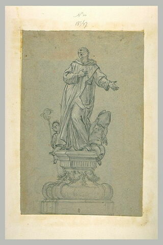 Statue de saint Bruno refusant la mitre, image 1/1