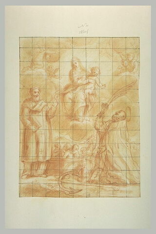 Saint Nicolas de Bari et un autre saint adorant la Vierge à l'Enfant, image 1/1