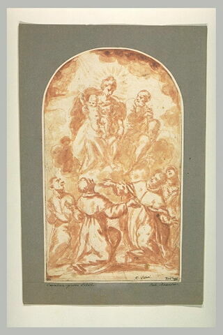 Apparition de la Sainte Famille à quatre saints, image 1/1