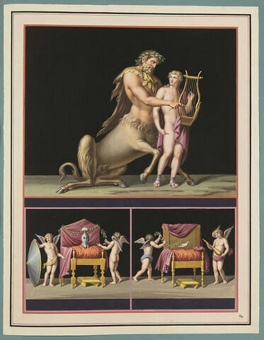 Achille instruit par le Centaure Chiron