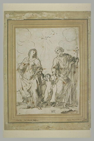 L'Enfant Jésus entre la Vierge et saint Joseph