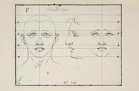 La Douleur d'esprit : deux têtes de face et une de profil, image 1/1