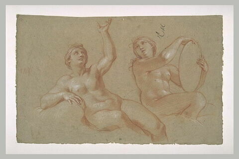 Deux femmes nues, assises