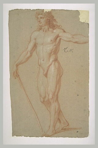 Homme nu, debout, de trois quarts à gauche, image 2/2