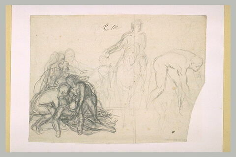 Cavalier et groupe de figures nues, image 1/1