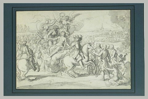 Louis XIV à la tête de son armée est retenu par la Paix, image 1/1