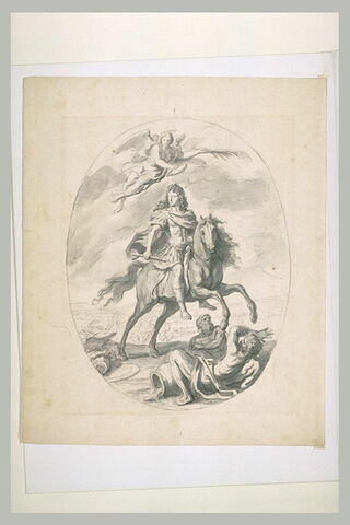 Louis XIV à cheval, couronné par une Victoire, image 1/1
