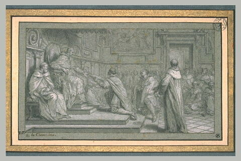 Henri VIII faisant offrir au pape Léon X un ouvrage contre Luther, image 3/3