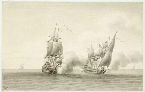 Jean Bart prend un corsaire saletin à la paix de 1678