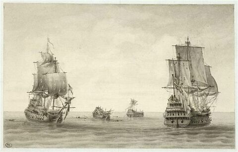 Jean Bart et Forbin ne se rendent qu'après la retraite de leur flotte, 1689, image 1/2