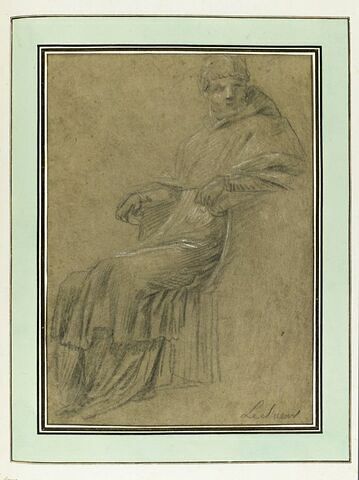 Le pape Victor III : étude pour le treizième tableau