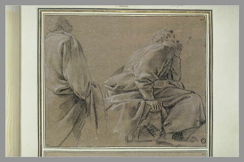 Deux hommes, l'un debout et l'autre assis : étude pour le premier tableau, image 2/2