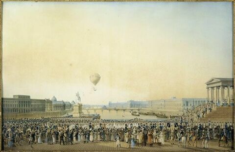 Entrée de Louis XVIII à Paris, au moment de son passage sur le Pont-Neuf, le 3 Mai 1814, image 1/1