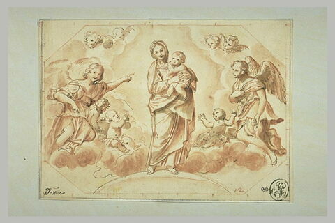 Vierge à l'Enfant entourée d'anges