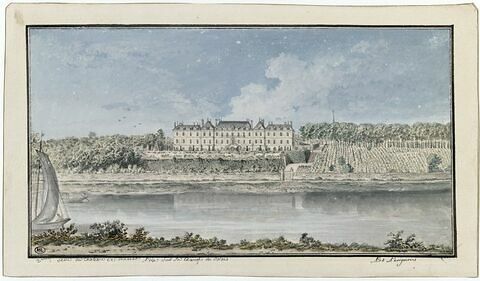 Vue du château de Ménars, prise de la chaussée de Blois, image 1/2