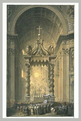 Vue intérieure de l'église de Saint-Pierre de Rome, image 1/1