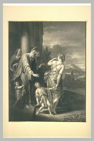 Abraham renvoyant Agar, d'après le tableau d'Adrien van der Werff, image 1/1