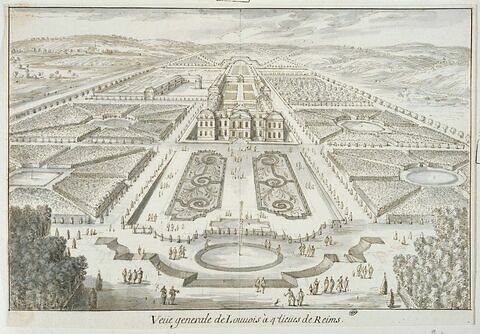 Vue générale du château de Louvois à quatre lieues de Reims