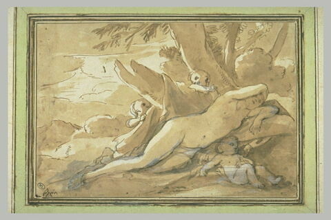Vénus ou nymphe endormie entourée de trois amours, image 2/2