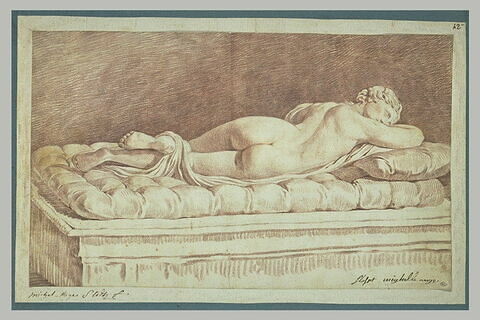 L'Hermaphrodite couché sur le ventre, d'après l'antique, image 2/2