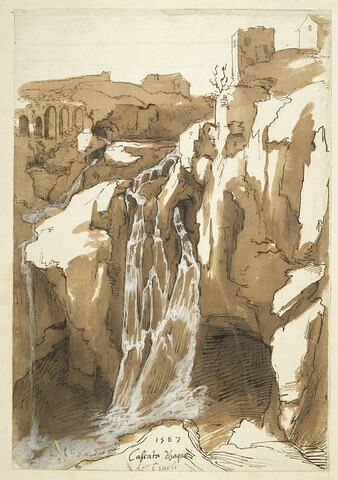 Vue de la cascade de Tivoli