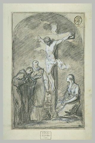 Le Christ en Croix entouré de trois saints, image 2/3