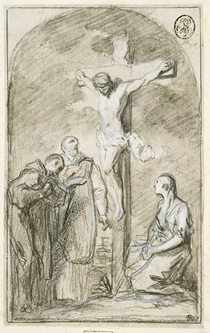 Le Christ en Croix entouré de trois saints, image 3/3