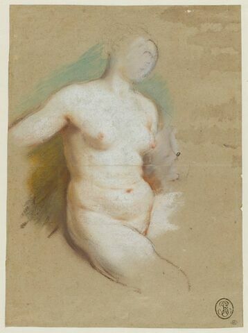 Femme nue, assise, image 1/2