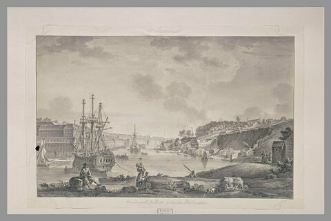 Vue du port de Brest prise de Bordenave