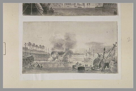 Vue prise dans le port de Brest : les capucins, la cale couverte, image 1/1