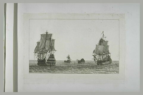 Jean Bart et Forbin ne se rendant qu'après la retraite de la flotte, 1689