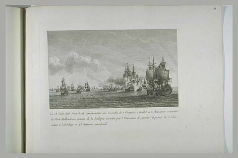 Jean Bart avec l'escadre de onze batiments rencontre une flotte hollandaise, image 1/1