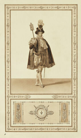 Sacre de Charles X : huissier portant la massse, image 1/2