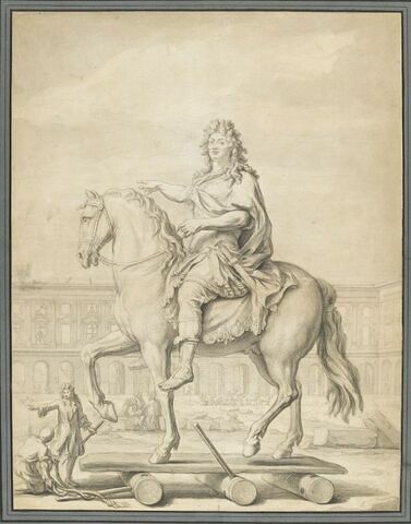 Statue de Louis XIV conduite sur la place Vendôme, image 1/2