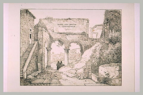 Ruines d'un palais à Toscanella