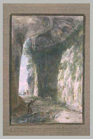 Intérieur de la grotte 'l'Oreille de Denys le Tyran' à Syracuse