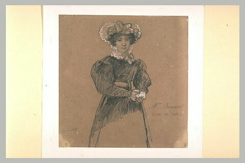 Portrait de madame Jaquotot, peintre sur émail, vue de face, image 1/1