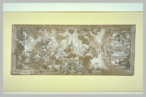 Etude pour un plafond représentant l'Olympe avec Junon, Hercule, Saturne, image 2/3