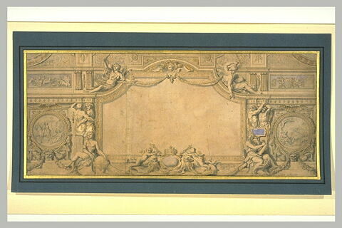Projet de plafond. Etude pour la galerie d'Apollon au Louvre, image 2/2