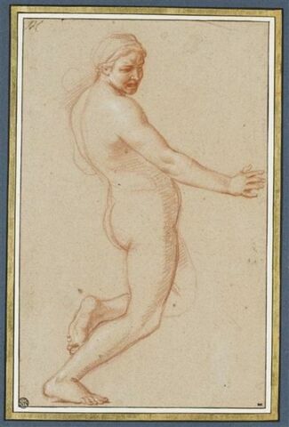 Femme nue, debout, de profil