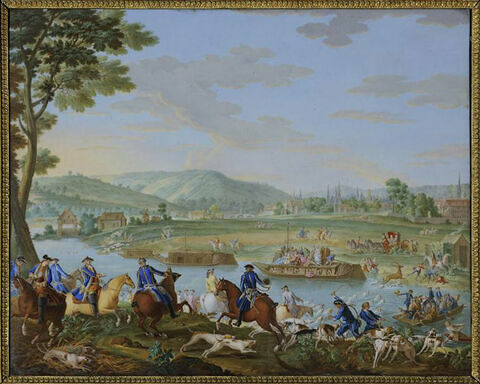 Les Chasses de Louis XVI : Chasse au cerf dans l'Oise à la vue de Compiègne, image 1/1