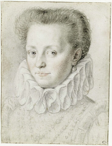 Portrait d'une femme, de trois quarts vers la droite, image 1/2