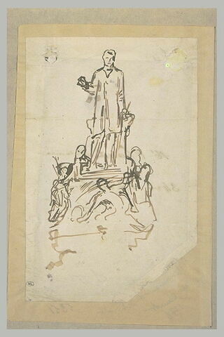 Etude pour le monument à Schneider avec quatre figures allégoriques, image 1/1