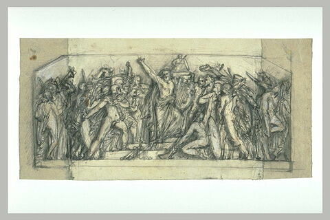 Projet pour un bas-relief, Tyrtée, exécuté en 1854, image 1/1