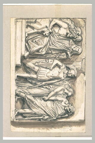 Croquis d'après l'Apollon Sauroctone de Praxitèle, image 1/1