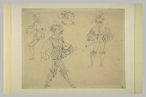 Quatre hommes en costume de la Renaissance allemande, image 1/1